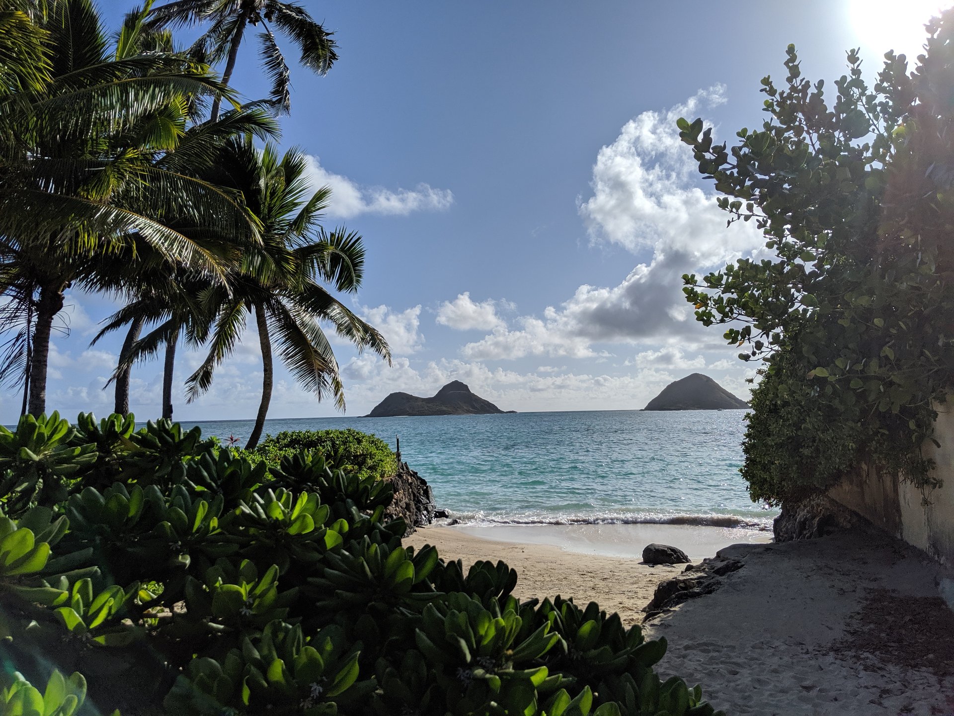 ラニカイビーチの隠れ入り江