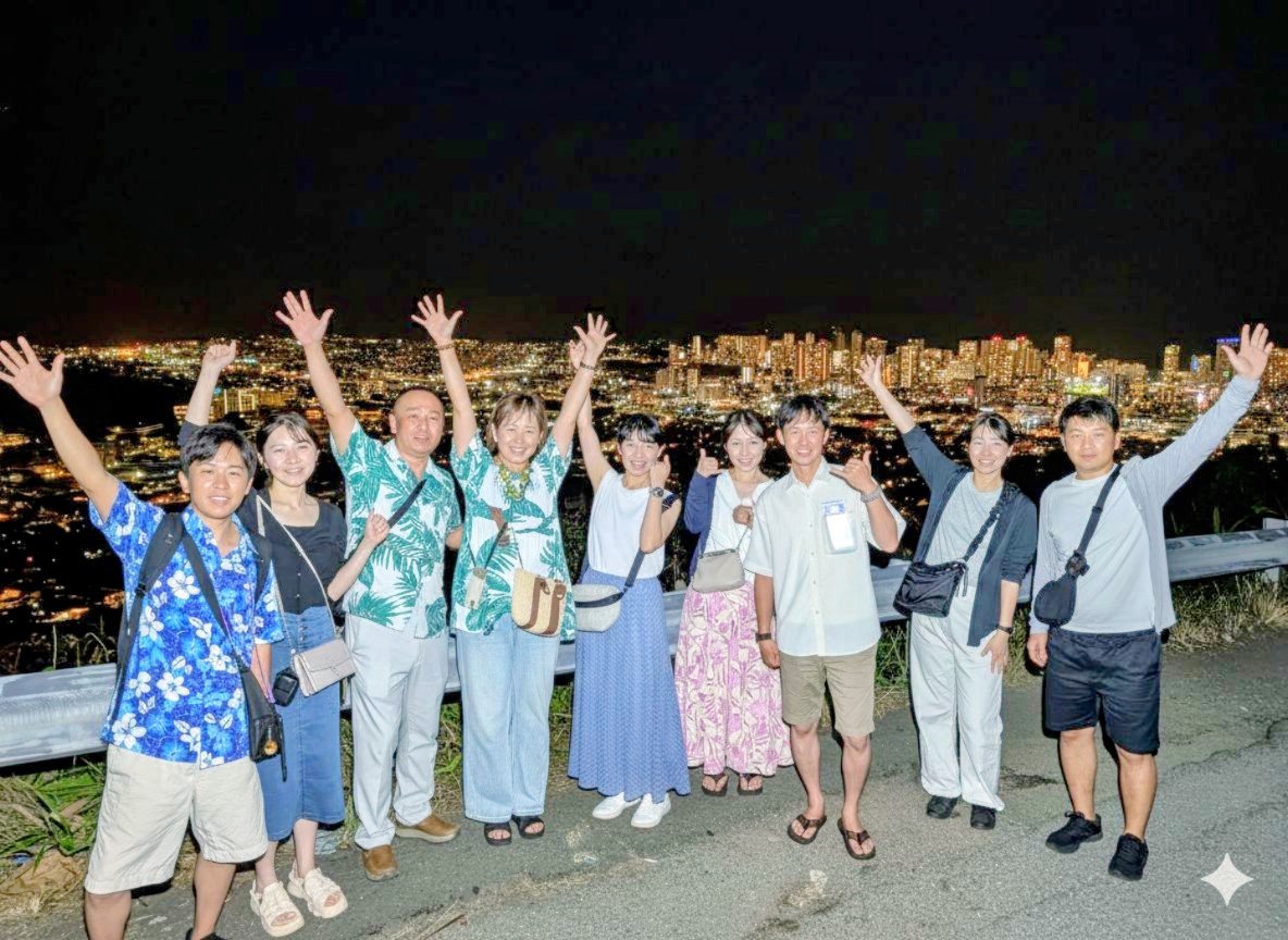 タンタラス展望台でのグループツアー